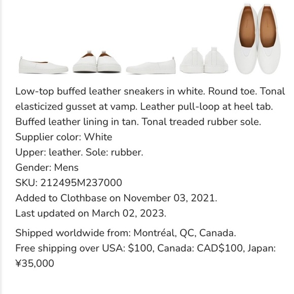 Le Septembre 17 white Leather v cut Slippers / size 11 men’s main image 12